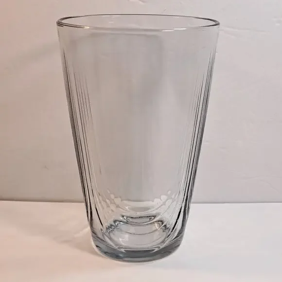 Neiman Marcus Vintage Lead Crystal Glass Centerpiece Vase Ribbed Heavy Classic